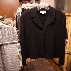 St. John Black Knit Jacket